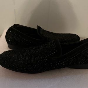 Moretti Black Label Rhinestone Black Men's Shoes Size 10.5
